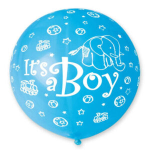 31" Γαλάζιο Μπαλόνι "It's a boy" ελεφαντάκι