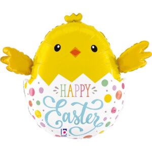 33" Μπαλόνι Κοτοπουλάκι με αυγό ''Happy Easter"