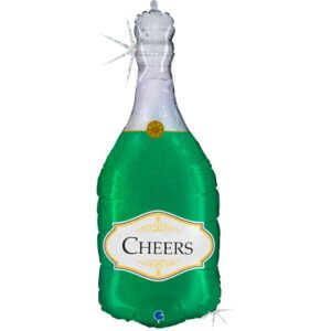 36" Μπαλόνι πράσινο Μπουκάλι Σαμπάνιας Cheers