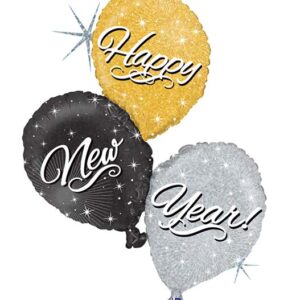 40" Μπαλόνι "New Year" τρίπτυχο