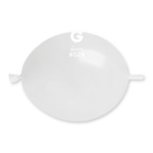6″ Άσπρο μπαλόνι Link-O-Loons με ουρίτσα (100 τεμ)