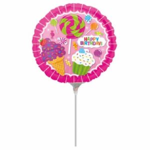 Mini Shape Μπαλόνι SweetShop "Happy Birthday"