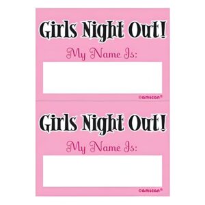 Αυτοκόλλητα Girls Night out "My name is" (16 τεμ)