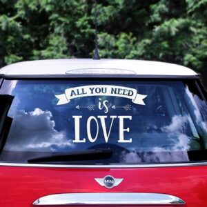 Αυτοκόλλητο αυτοκινήτου γάμου "All you need is love"