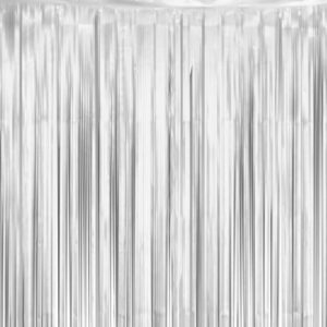 Ασημί ματ Κουρτίνα πάρτυ (200x100cm)