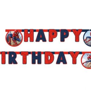 Banner "Happy Birthday" Spiderman