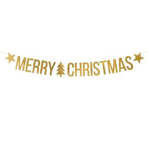 Χρυσή Γιρλάντα Merry Christmas 150cm