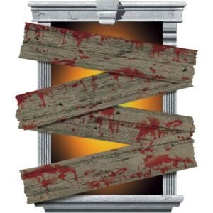 Διακοσμητικά παραθύρων Halloween - Ματωμένα ξύλα (4 τεμ)