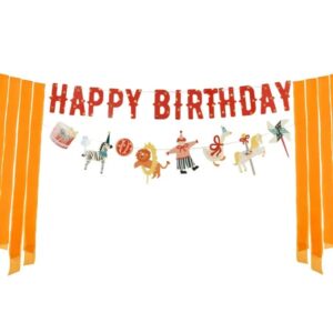Διακοσμητικό Μπάνερ Τσίρκο "Happy Birthday" 275εκ.