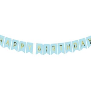 Διακοσμητικό μπάνερ γαλάζιο "Happy birthday"