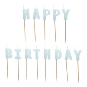 Γαλάζια Κεράκια Happy Birthday(13τμχ)