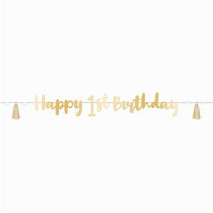 Γιρλάντα Happy 1st Birthday γαλάζιο Ombre