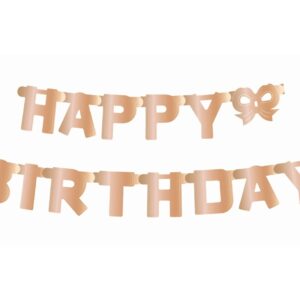 Γιρλάντα Happy Birthday Ροζ Χρυσό 160cm