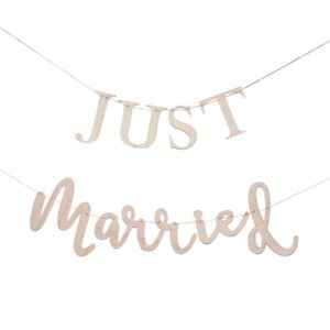 Γιρλάντα ξύλινη - Just Married 1.5m