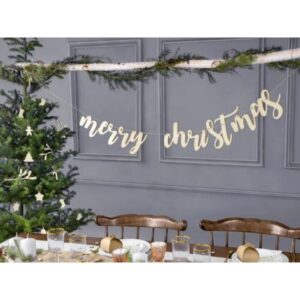 Γιρλάντα ξύλινη - Merry Christmas
