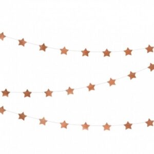Γιρλάντα με rosegold Αστεράκια 3.6m
