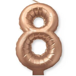 Κεράκι Rosegold Αριθμός 8