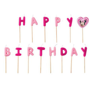 Κεράκια Happy Birthday - Minnie Mouse (14 τεμ)