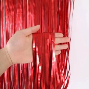 Κόκκινη foil Κουρτίνα Πάρτυ 200x100cm