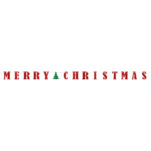 Κόκκινη Γιρλάντα Merry Christmas 365cm
