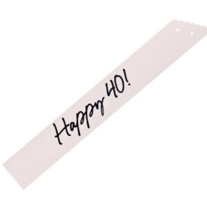 Κορδέλα "Happy 40" (κρεμ)