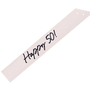 Κορδέλα "Happy 50" (κρεμ)
