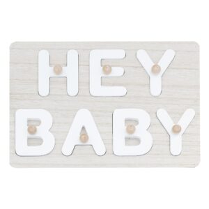 Ξύλινο Ευχολόγιο Παζλ 'Hey Baby'