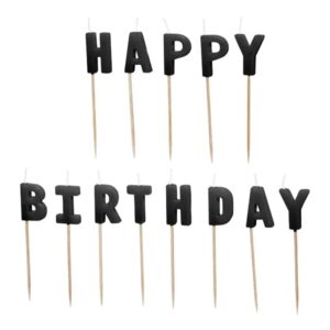 Μαύρα Κεράκια Happy Birthday(13 τεμ)