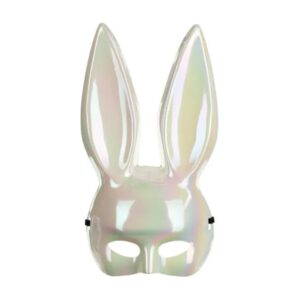 Μάσκα Κουνελάκι Playboy - Λευκή Ιριδίζον