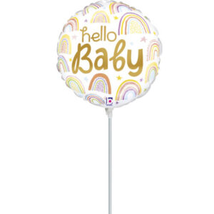 Mini Shape μπαλόνι Hello Baby Rainbows