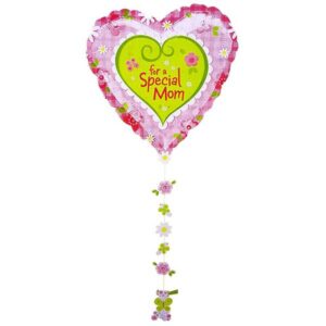 Μπαλόνι καρδιά "For a Special Mom" με κορδέλα