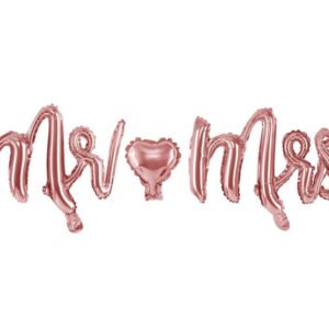 Σετ μπαλόνια "Mr & Mrs" rosegold 125cm