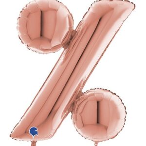 Μπαλόνι σύμβολο “%” rosegold 40″