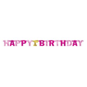 Μπάνερ Happy 1st Birthday κορίτσι 227cm
