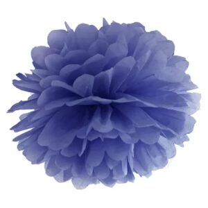 Navy Μπλε χάρτινο Pom Pom