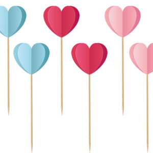 Οδοντογλυφίδες 3D Καρδιές "Love is in the air"