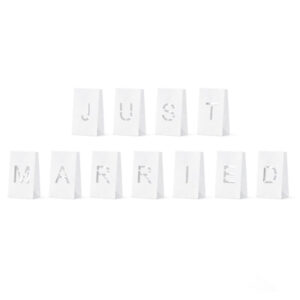 Φαναράκια για κεράκια "Just Married" (11 τεμ)
