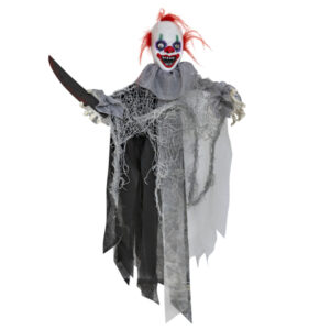 Animatronic Φιγούρα Halloween - Κρεμαστός Κλόουν με φως και ήχο 60cm