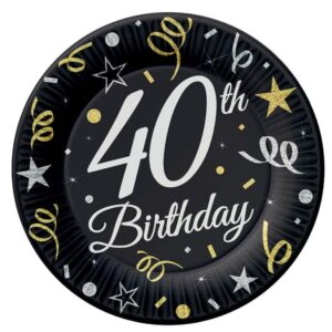Πιάτα γλυκού 40th Birthday (6 τεμ)