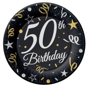 Πιάτα γλυκού 50th Birthday (6 τεμ)