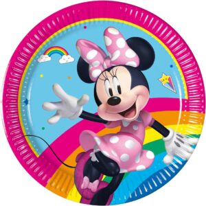 Πιάτα γλυκού Minnie - Rainbow (8 τεμ)