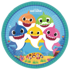 Πιάτα φαγητού Baby Shark (8 τεμ)