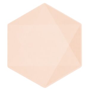 Πιάτα Vert Décor ροδακινί εξάγωνο (6 τεμ)