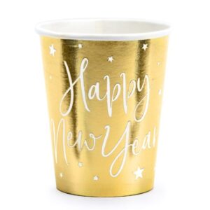 Ποτήρια χρυσά Happy New Year (6 τεμ)