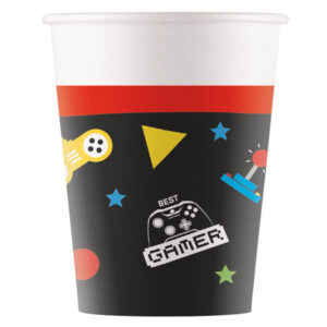 Ποτήρια χάρτινα Gaming Party (8 τεμ)