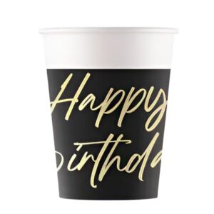 Ποτήρια πάρτυ Elegant Birthday (8 τεμ)