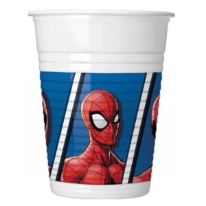 Ποτήρια πλαστικά Spiderman Team Up (8 τεμ)