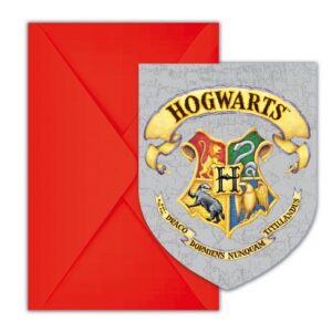 Προσκλήσεις πάρτυ Harry Potter - Οίκοι Hogwards (6 τεμ)