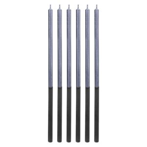 Ψηλά Κεράκια Γενεθλίων Platinum Blue (6 τεμ)