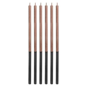 Ψηλά Κεράκια Γενεθλίων Platinum Rose Gold (6 τεμ)
